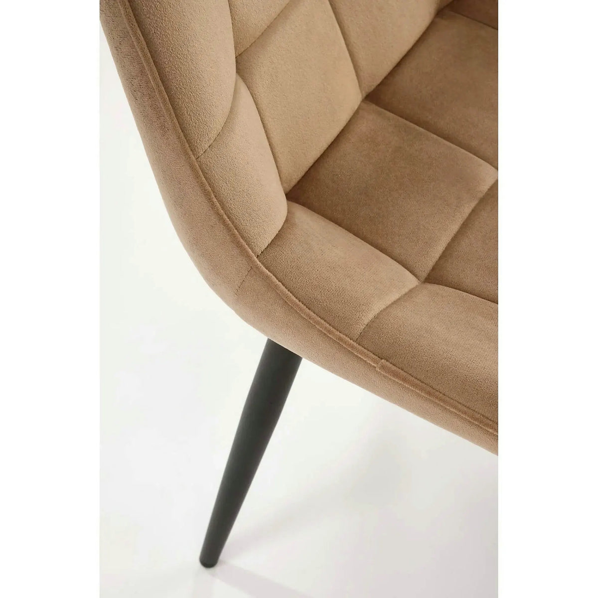 Scaun K580, bej - HLR 11, stofa catifelata/otel, 51x61x85 cm