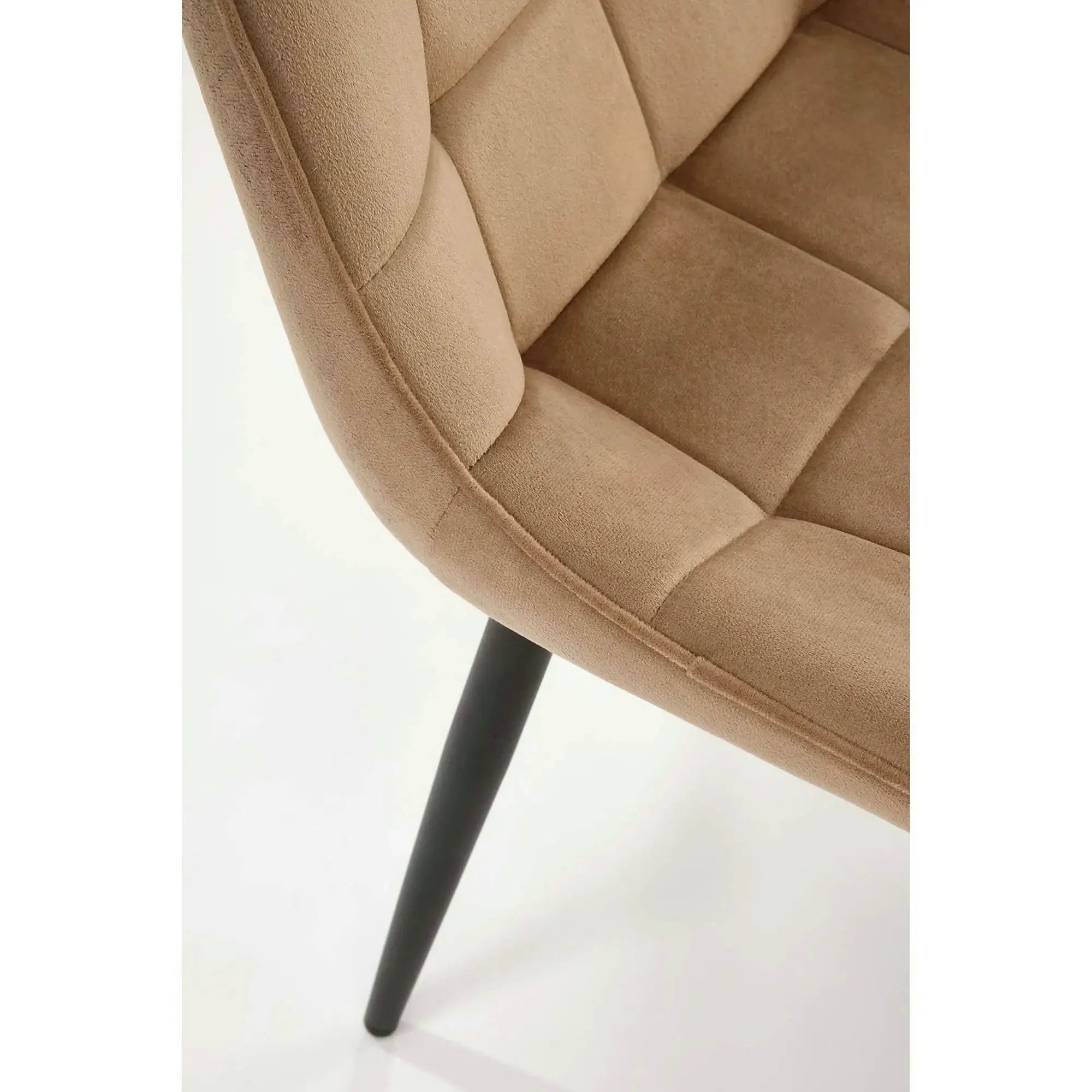 Scaun K580, bej - HLR 11, stofa catifelata/otel, 51x61x85 cm