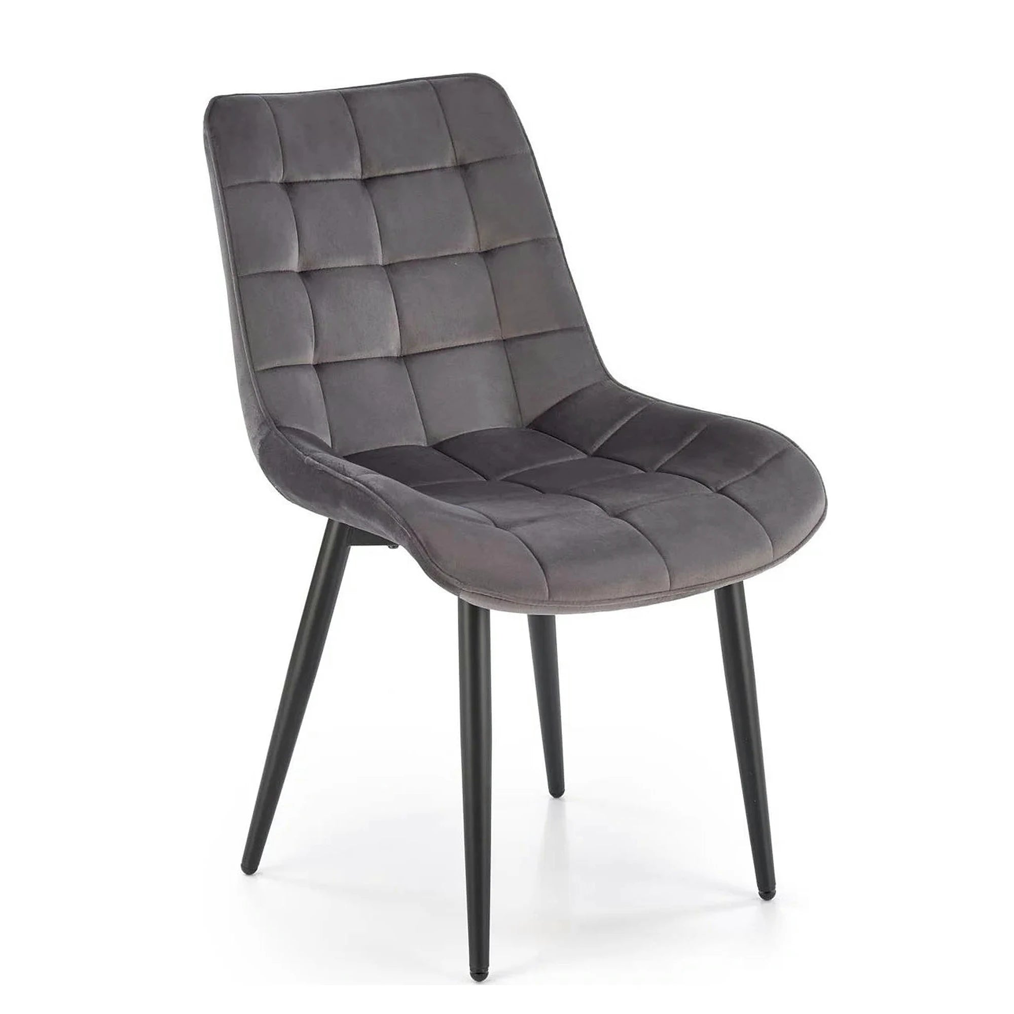 Scaun K580, gri - HLR 21, stofa catifelata/otel, 51x61x85 cm