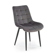 Scaun K580, gri - HLR 21, stofa catifelata/otel, 51x61x85 cm