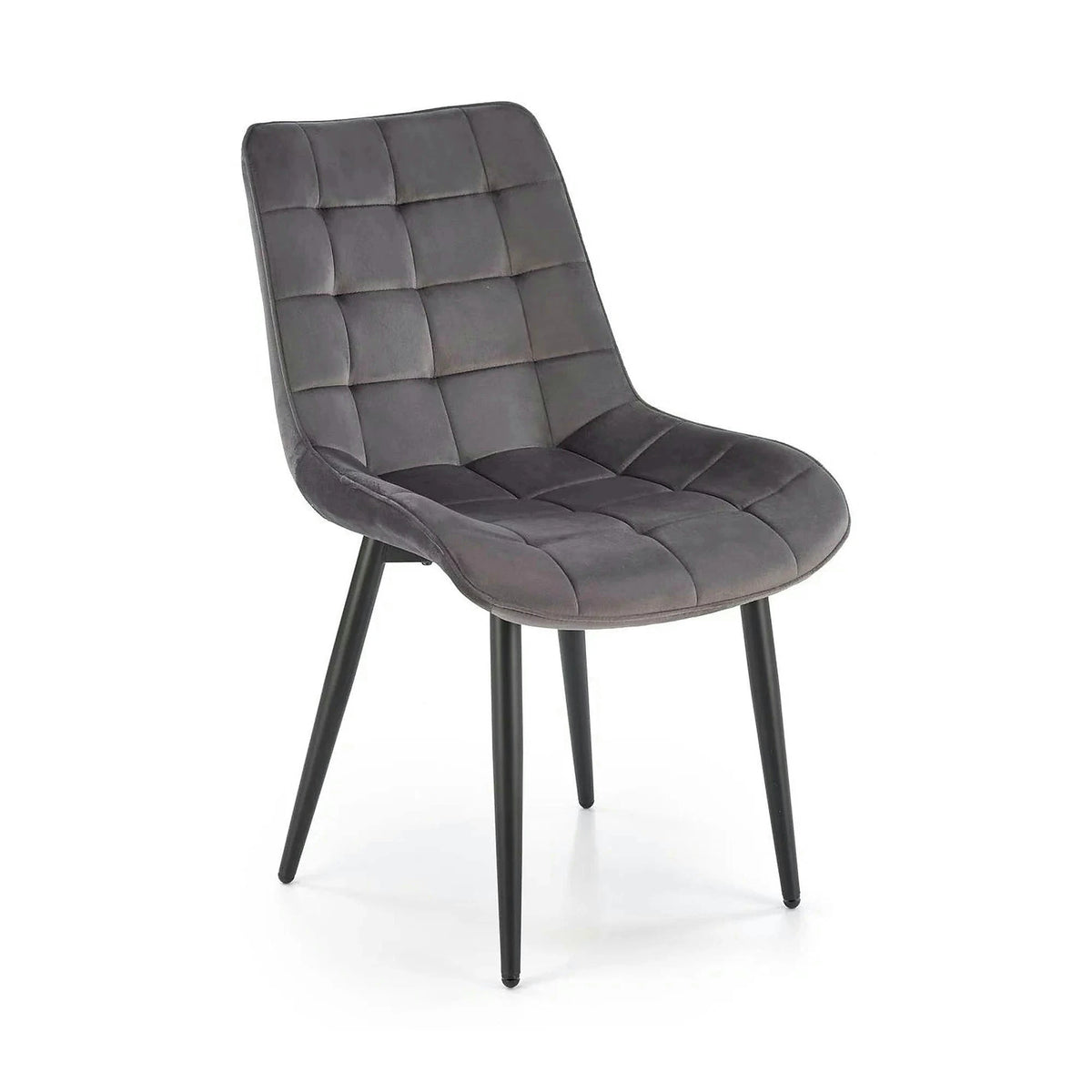 Scaun K580, gri - HLR 21, stofa catifelata/otel, 51x61x85 cm