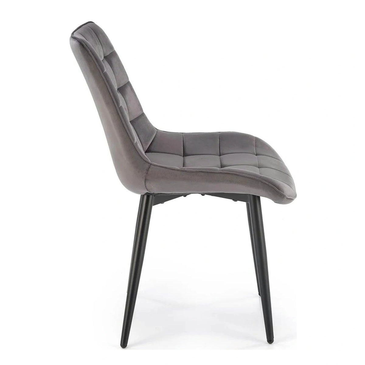 Scaun K580, gri - HLR 21, stofa catifelata/otel, 51x61x85 cm