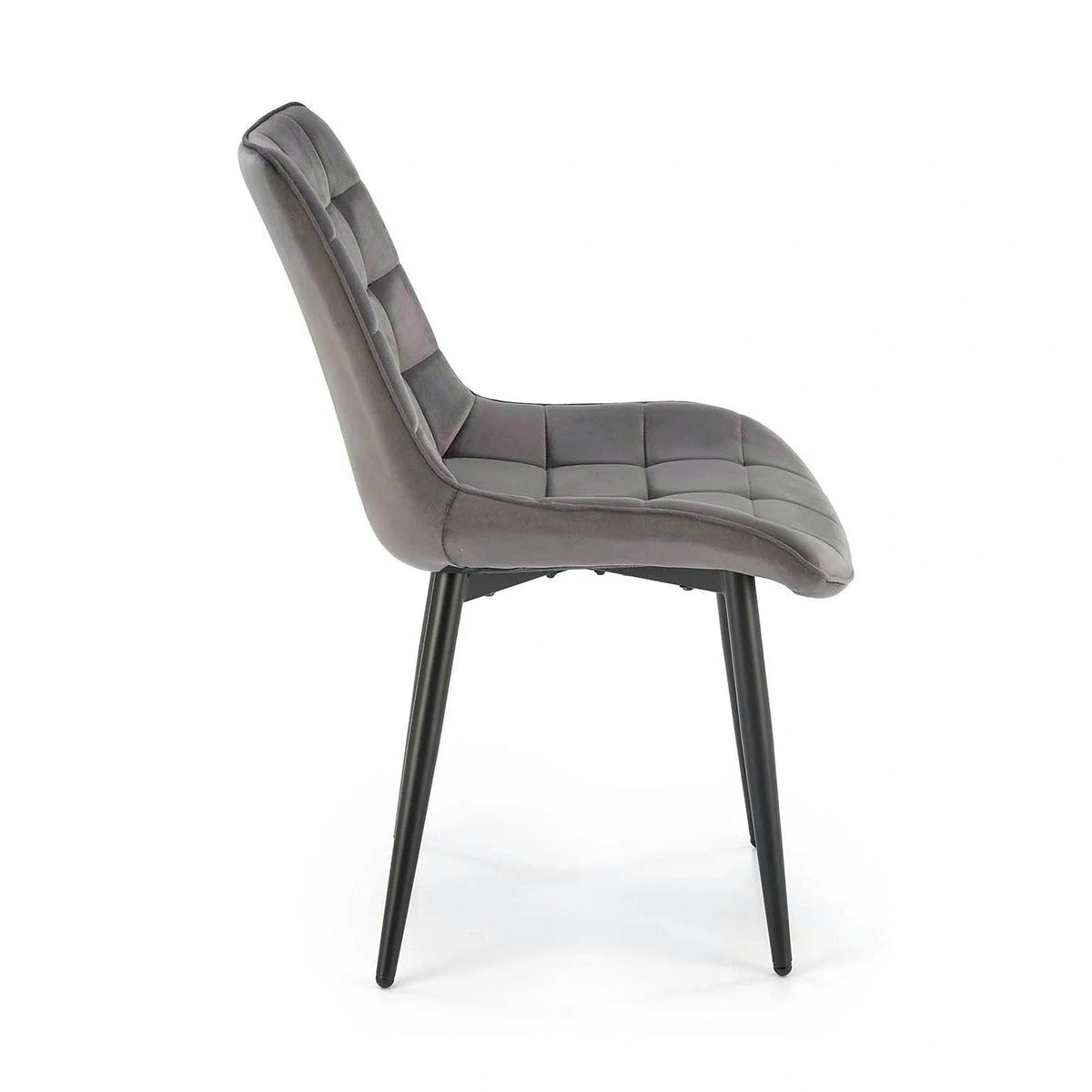 Scaun K580, gri - HLR 21, stofa catifelata/otel, 51x61x85 cm