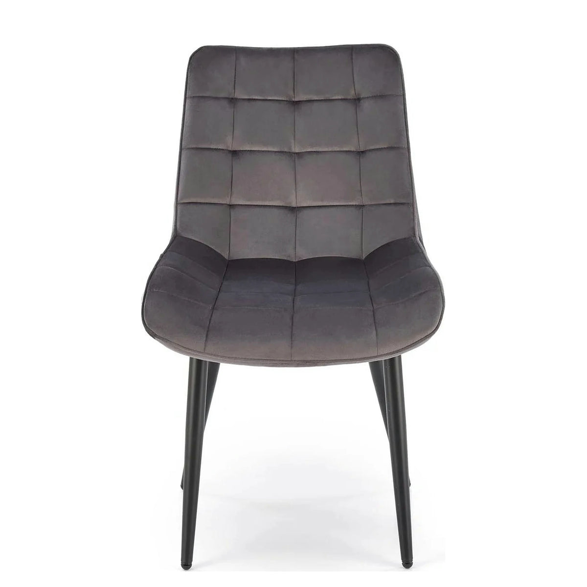 Scaun K580, gri - HLR 21, stofa catifelata/otel, 51x61x85 cm