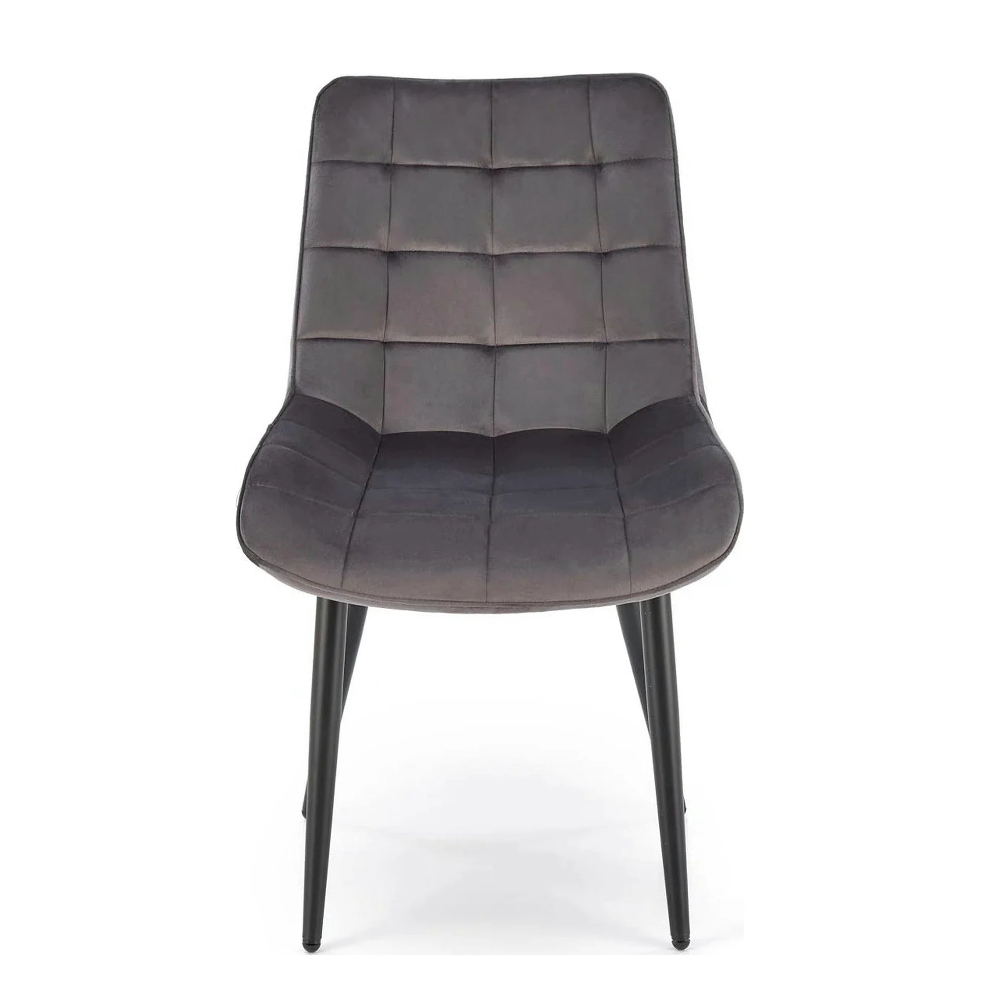 Scaun K580, gri - HLR 21, stofa catifelata/otel, 51x61x85 cm