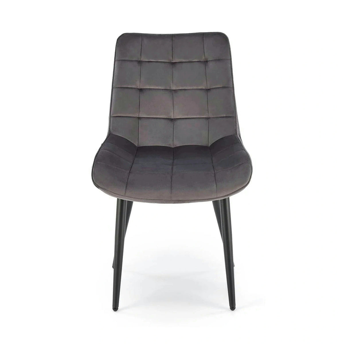 Scaun K580, gri - HLR 21, stofa catifelata/otel, 51x61x85 cm