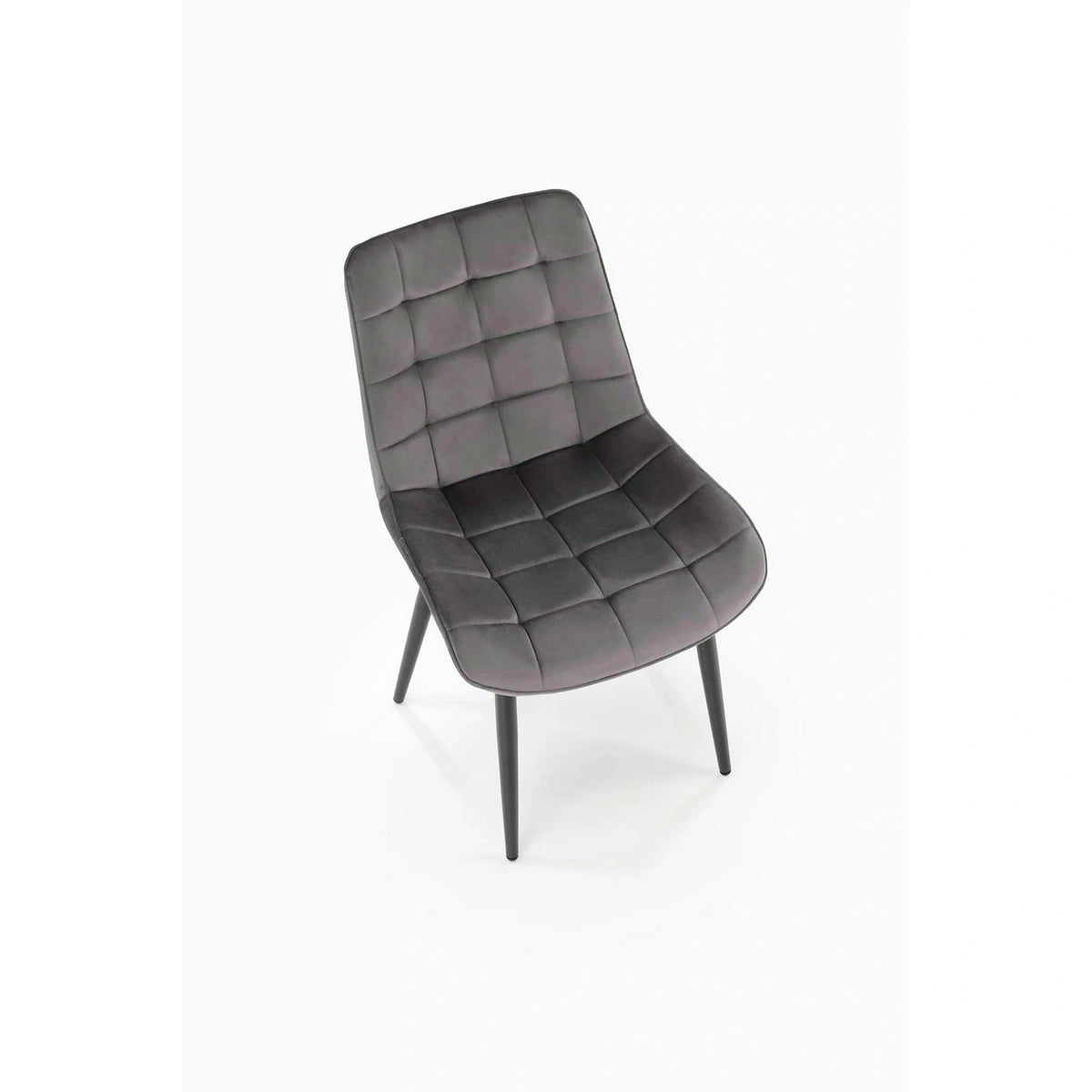 Scaun K580, gri - HLR 21, stofa catifelata/otel, 51x61x85 cm