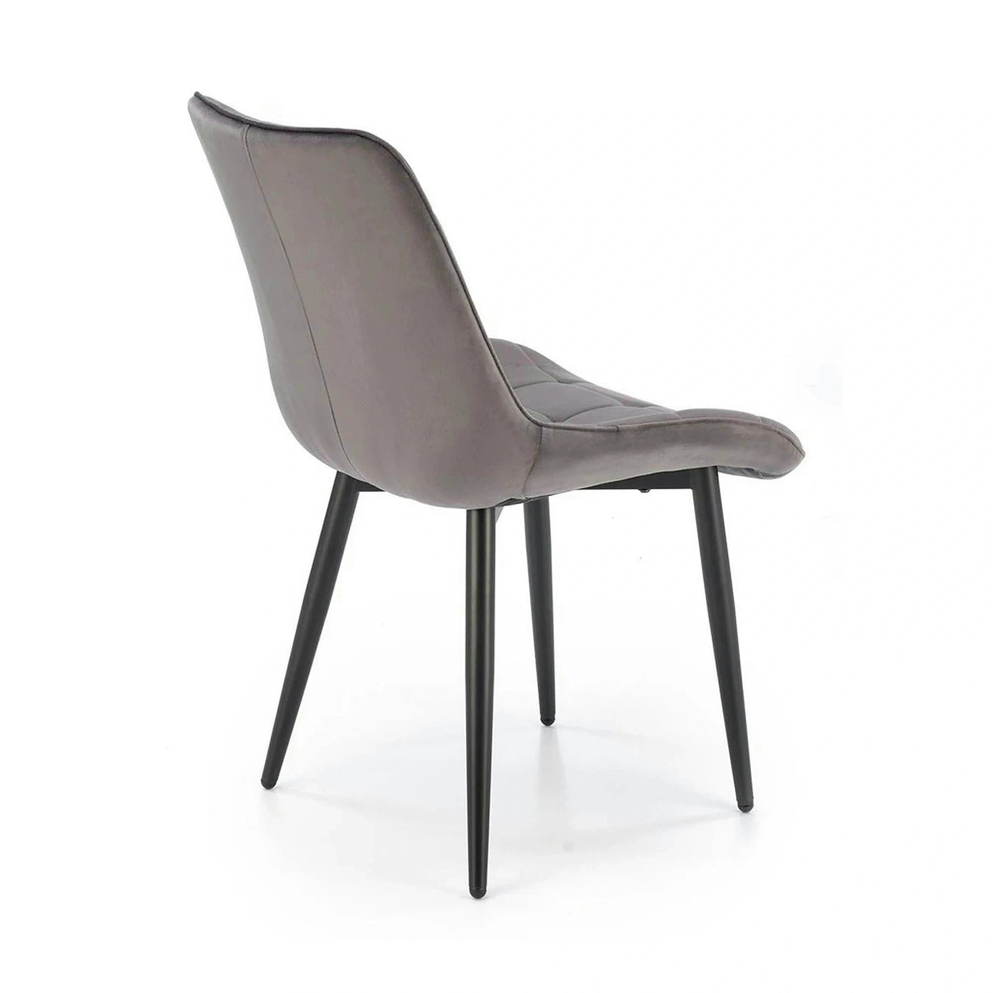 Scaun K580, gri - HLR 21, stofa catifelata/otel, 51x61x85 cm