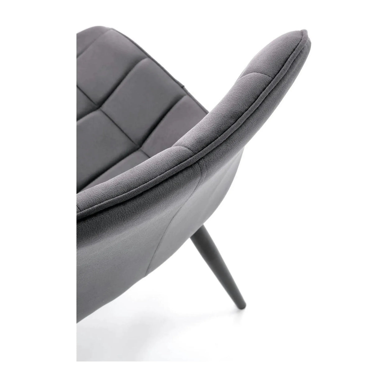Scaun K580, gri - HLR 21, stofa catifelata/otel, 51x61x85 cm