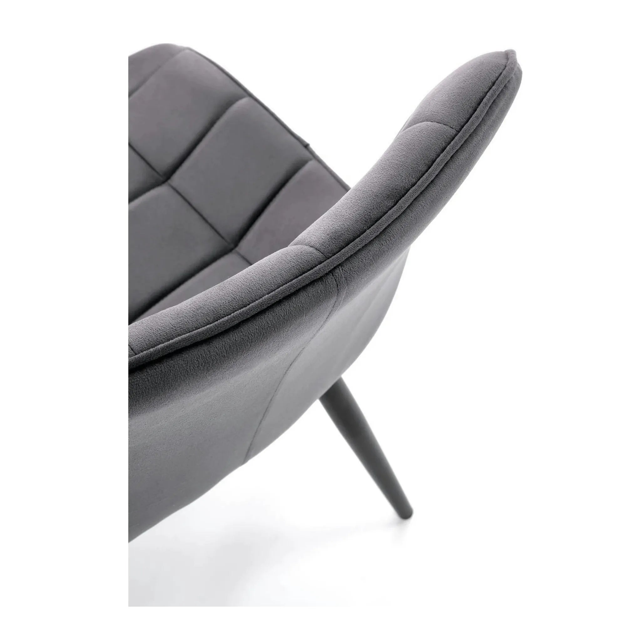 Scaun K580, gri - HLR 21, stofa catifelata/otel, 51x61x85 cm