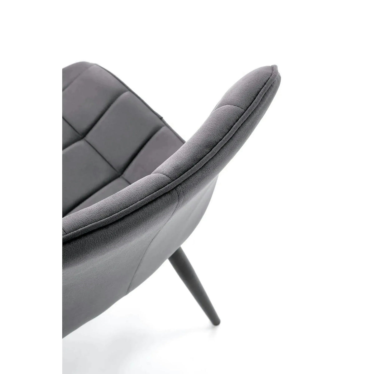 Scaun K580, gri - HLR 21, stofa catifelata/otel, 51x61x85 cm