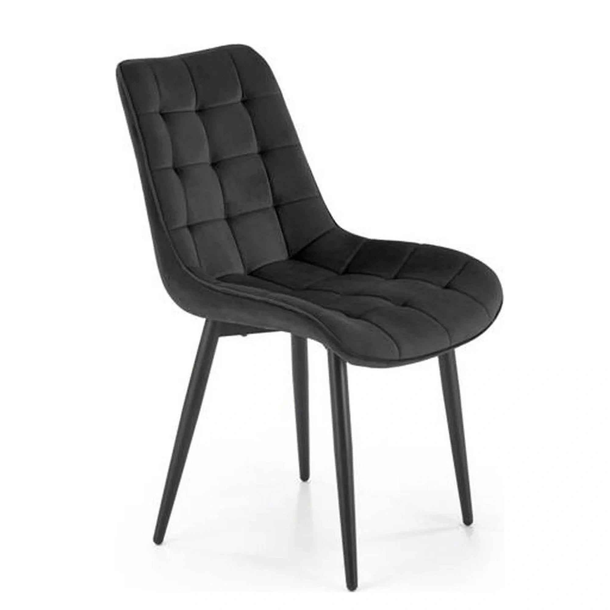 Scaun K580, negru - HLR 66, stofa catifelata/otel, 51x61x85 cm
