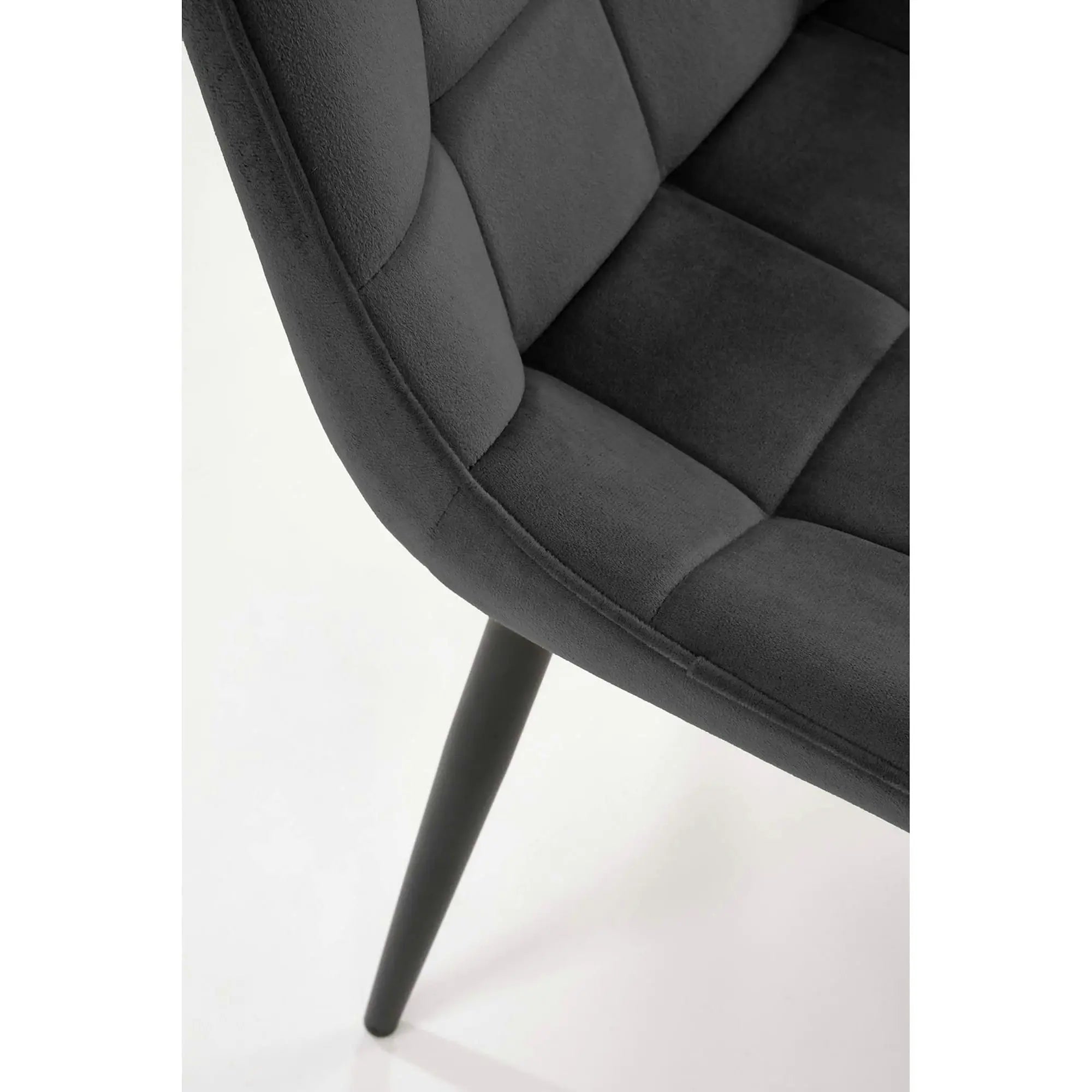 Scaun K580, negru - HLR 66, stofa catifelata/otel, 51x61x85 cm