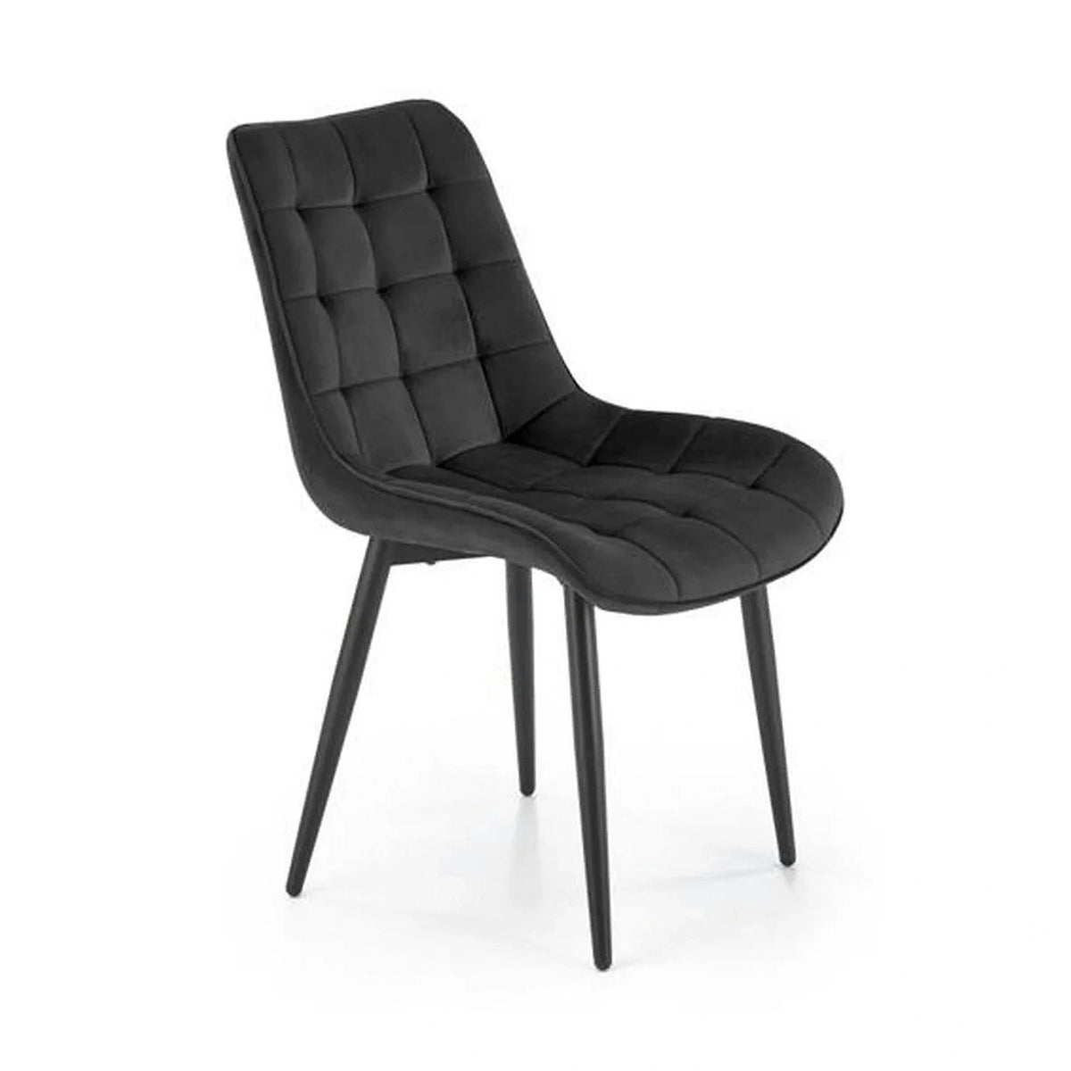 Scaun K580, negru - HLR 66, stofa catifelata/otel, 51x61x85 cm