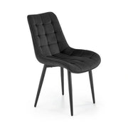Scaun K580, negru - HLR 66, stofa catifelata/otel, 51x61x85 cm