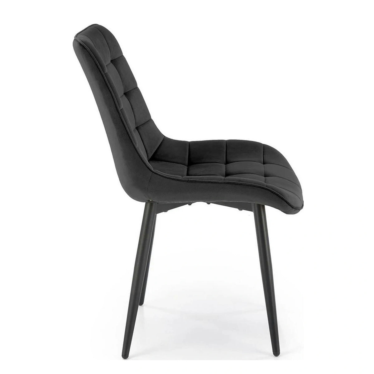 Scaun K580, negru - HLR 66, stofa catifelata/otel, 51x61x85 cm