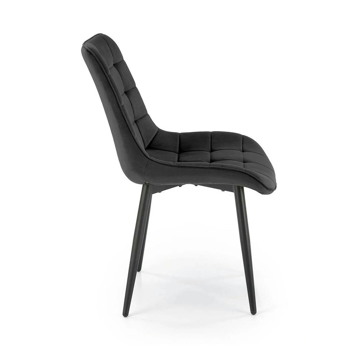 Scaun K580, negru - HLR 66, stofa catifelata/otel, 51x61x85 cm