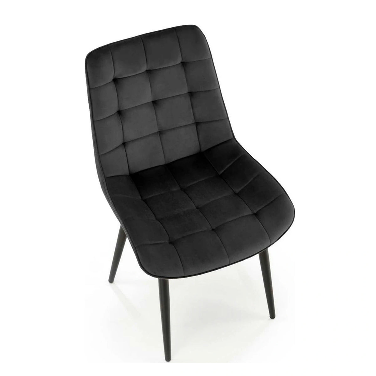 Scaun K580, negru - HLR 66, stofa catifelata/otel, 51x61x85 cm