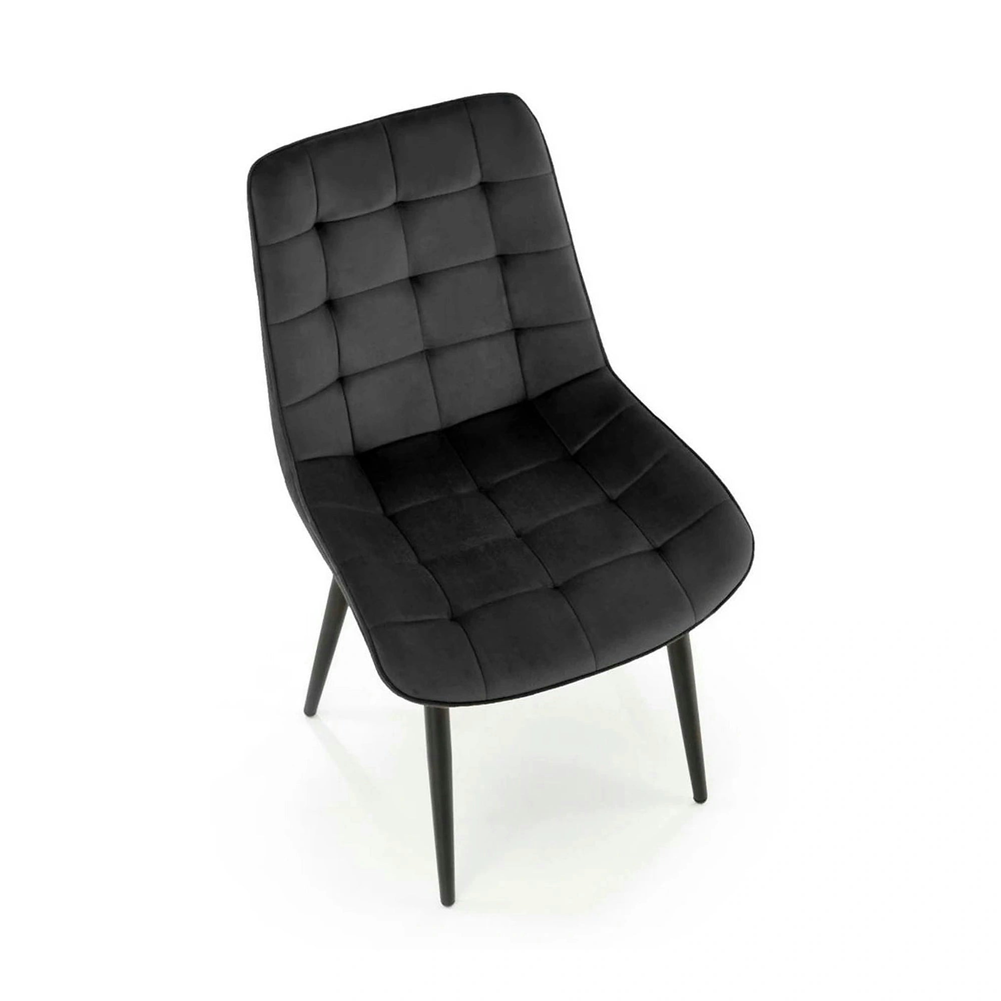 Scaun K580, negru - HLR 66, stofa catifelata/otel, 51x61x85 cm