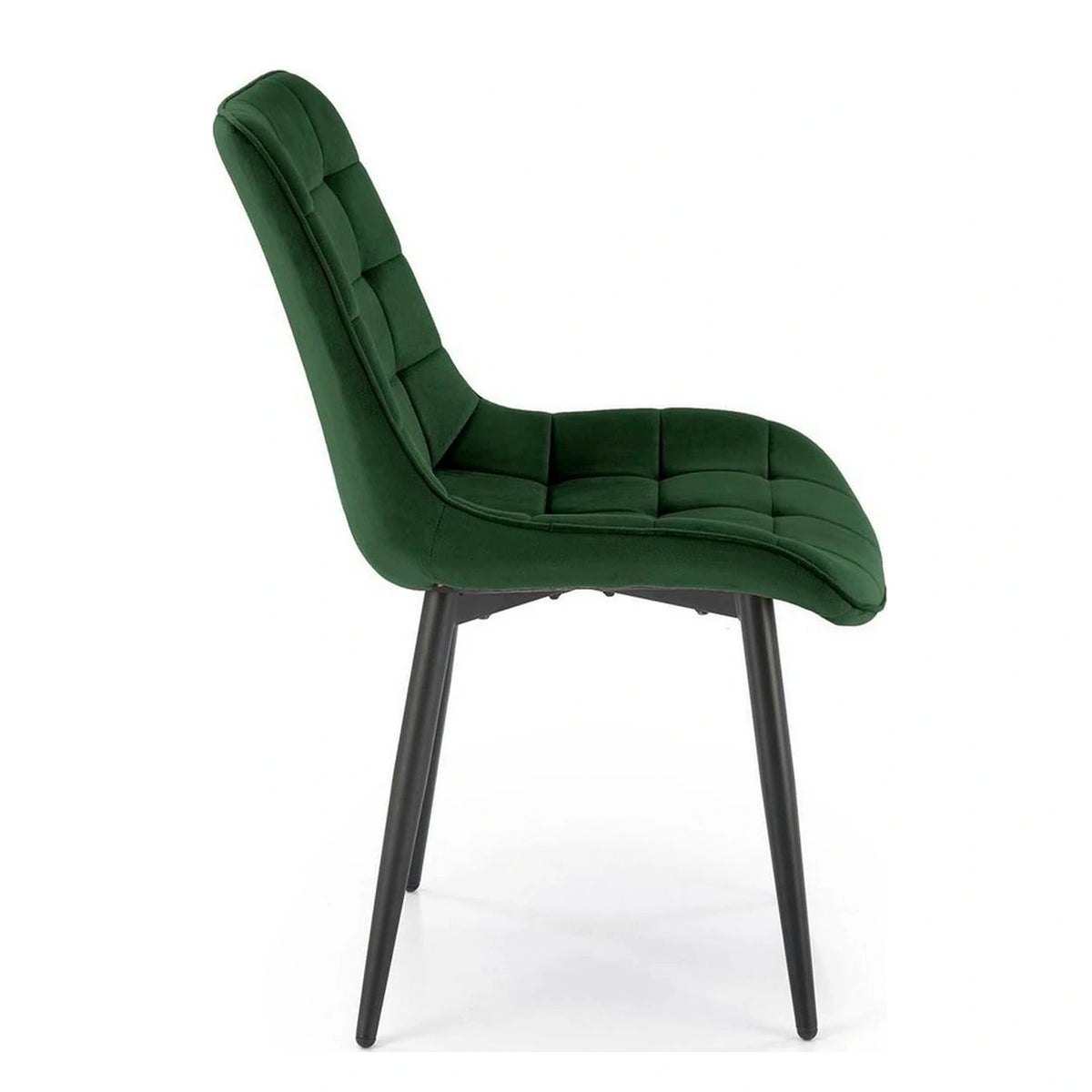 Scaun K580, verde inchis - HLR 57, stofa catifelata/otel, 51x61x85 cm