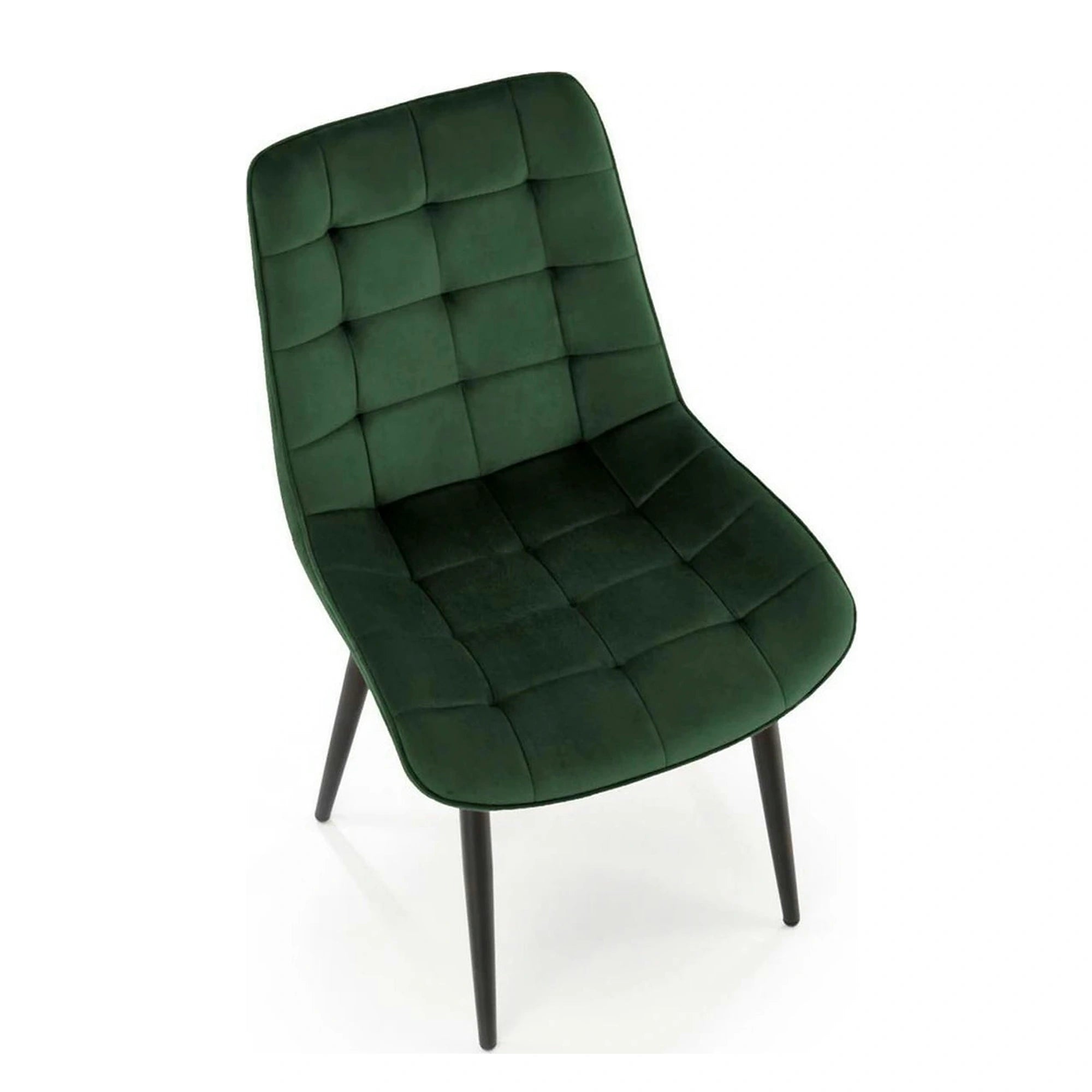 Scaun K580, verde inchis - HLR 57, stofa catifelata/otel, 51x61x85 cm