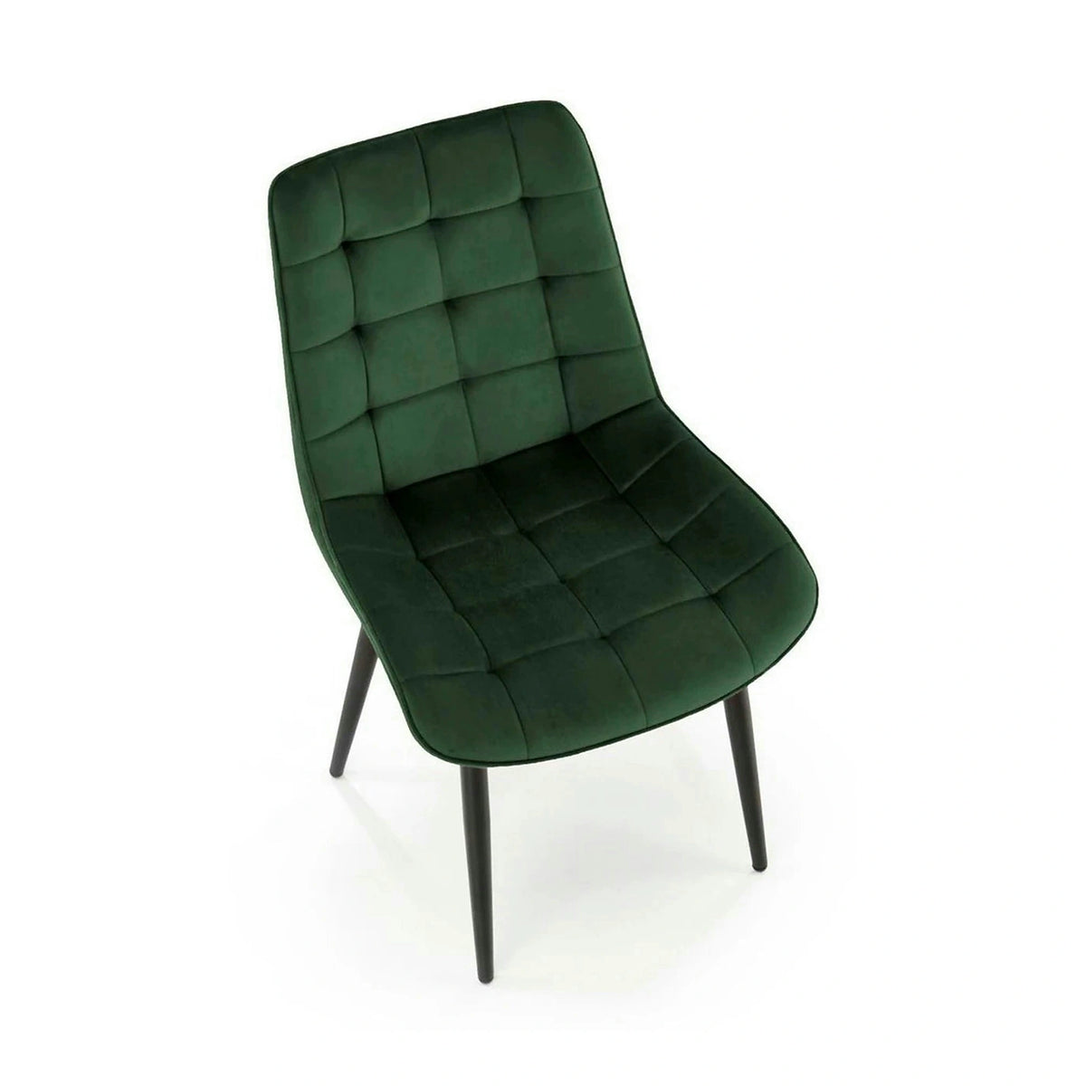 Scaun K580, verde inchis - HLR 57, stofa catifelata/otel, 51x61x85 cm