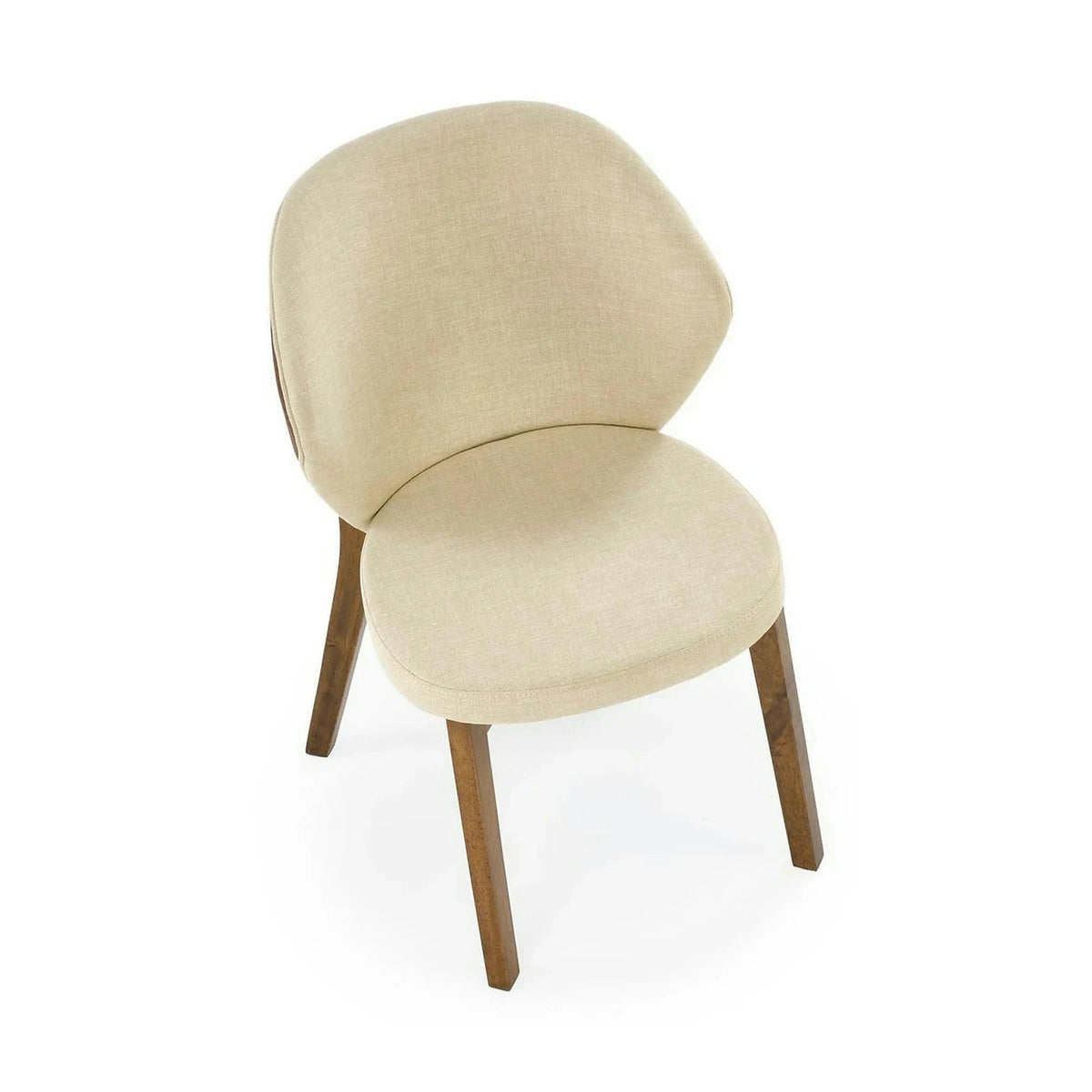 Scaun K583, bej/nuc, stofa clasica/lemn, 57x63x81 cm