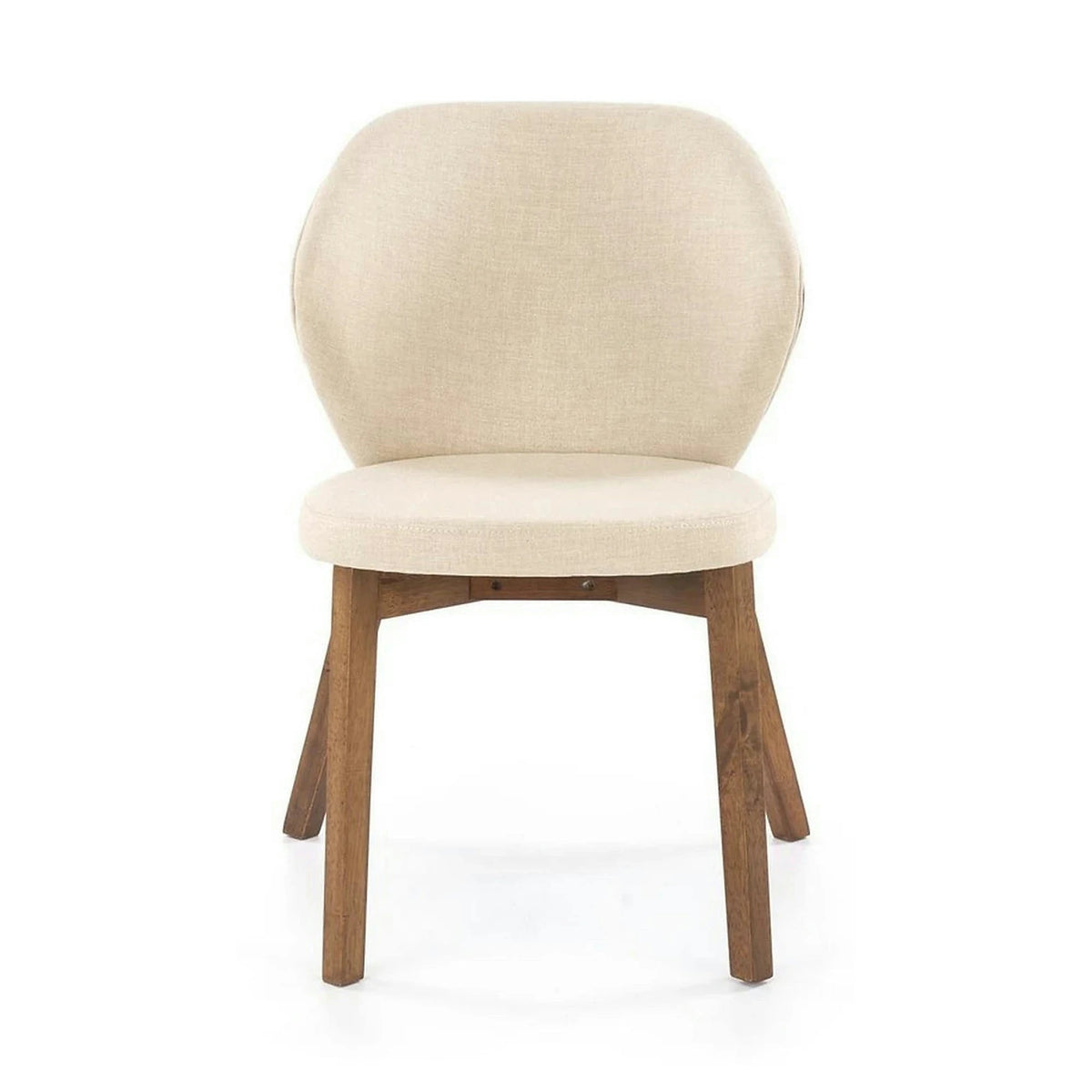 Scaun K583, bej/nuc, stofa clasica/lemn, 57x63x81 cm