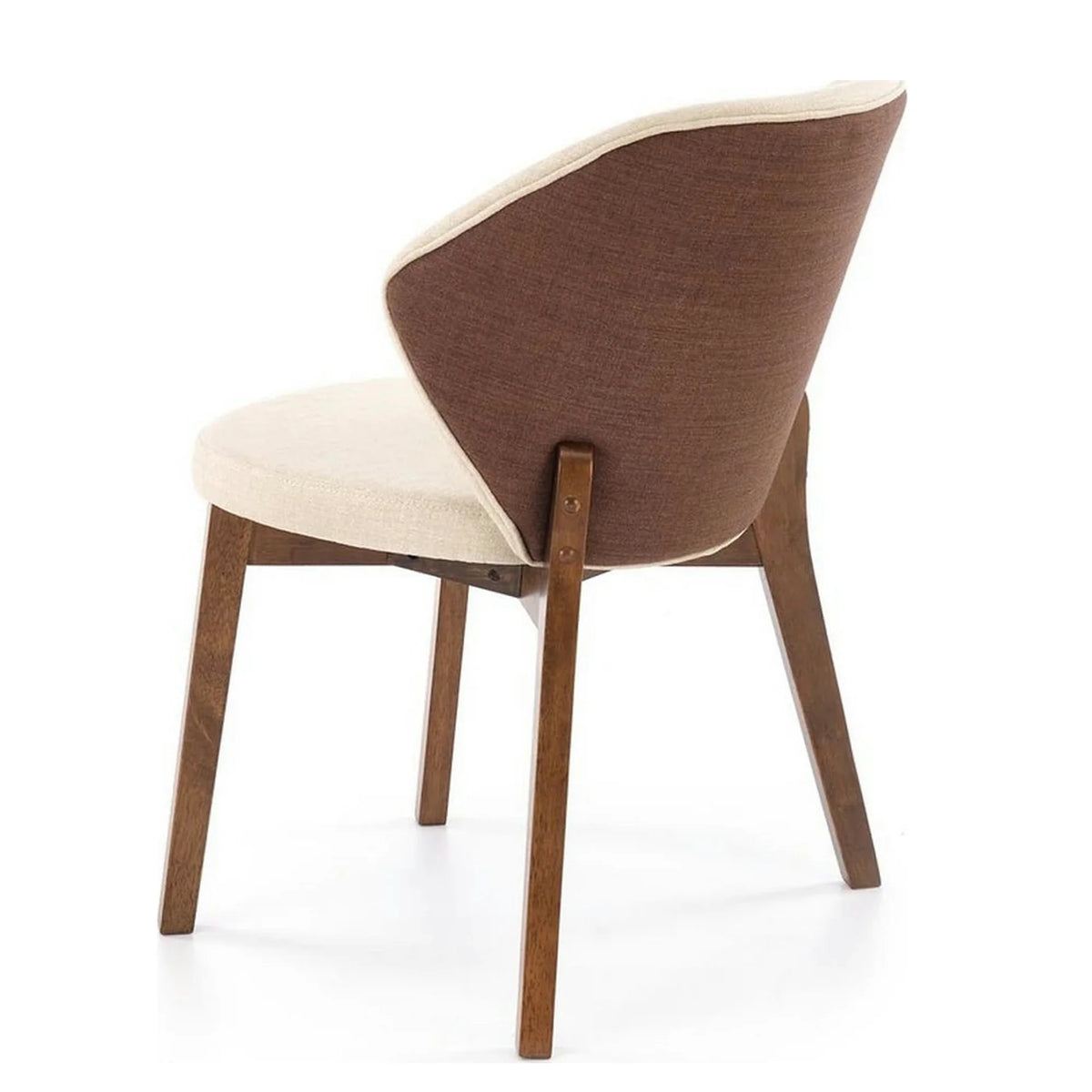 Scaun K583, bej/nuc, stofa clasica/lemn, 57x63x81 cm
