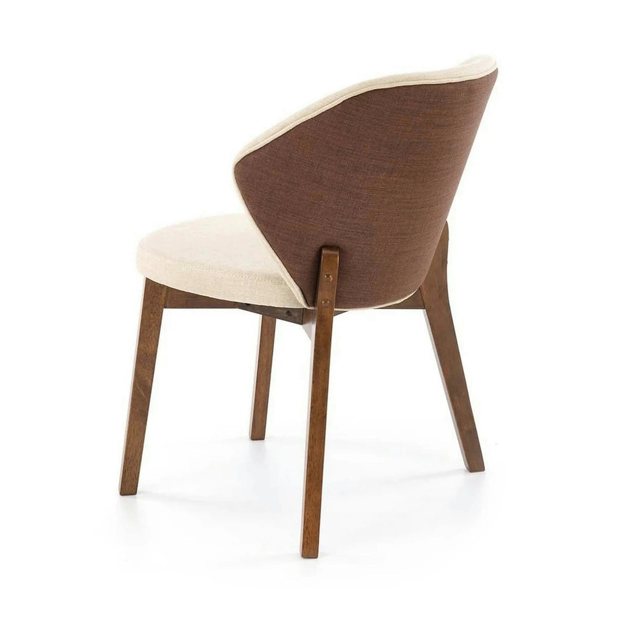 Scaun K583, bej/nuc, stofa clasica/lemn, 57x63x81 cm