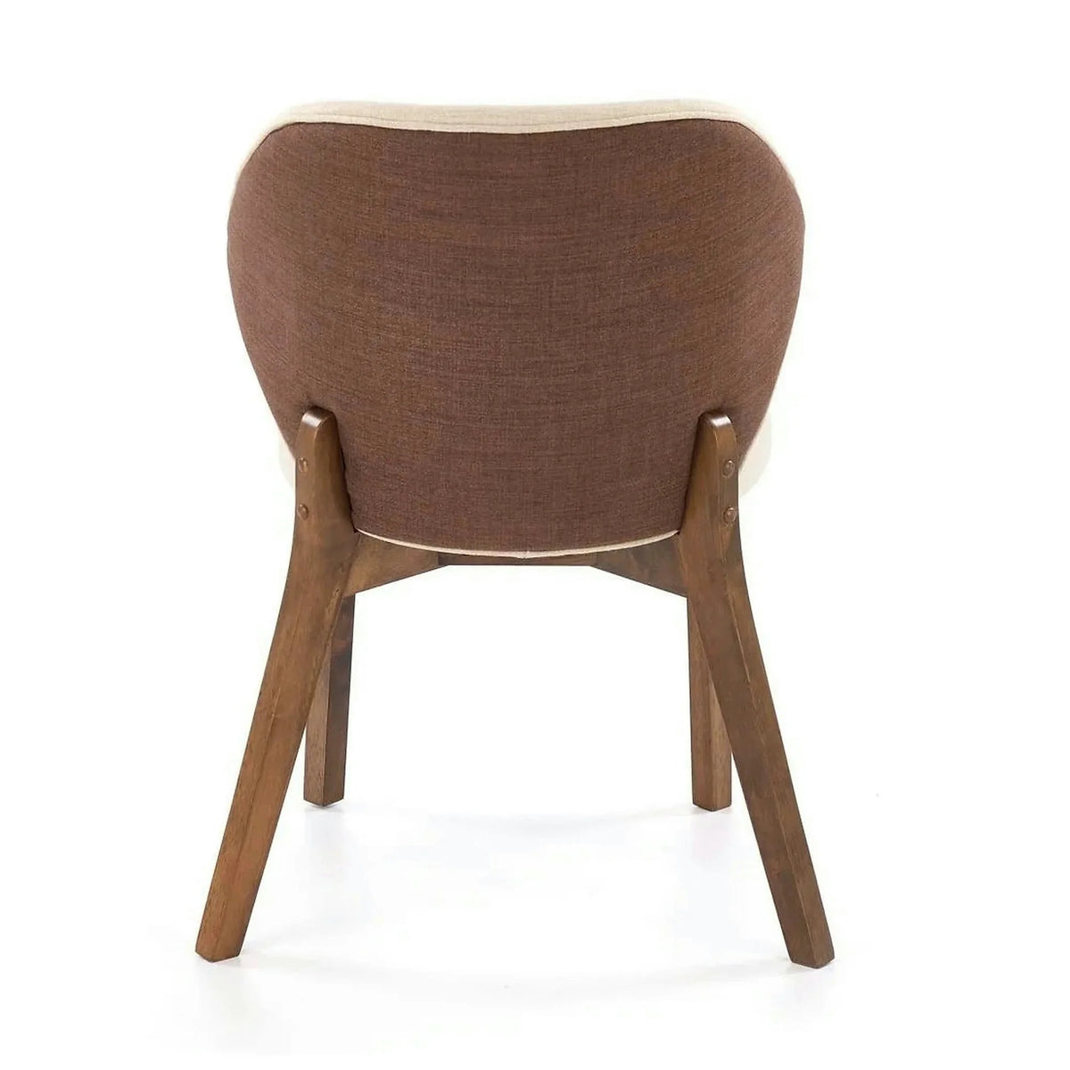 Scaun K583, bej/nuc, stofa clasica/lemn, 57x63x81 cm