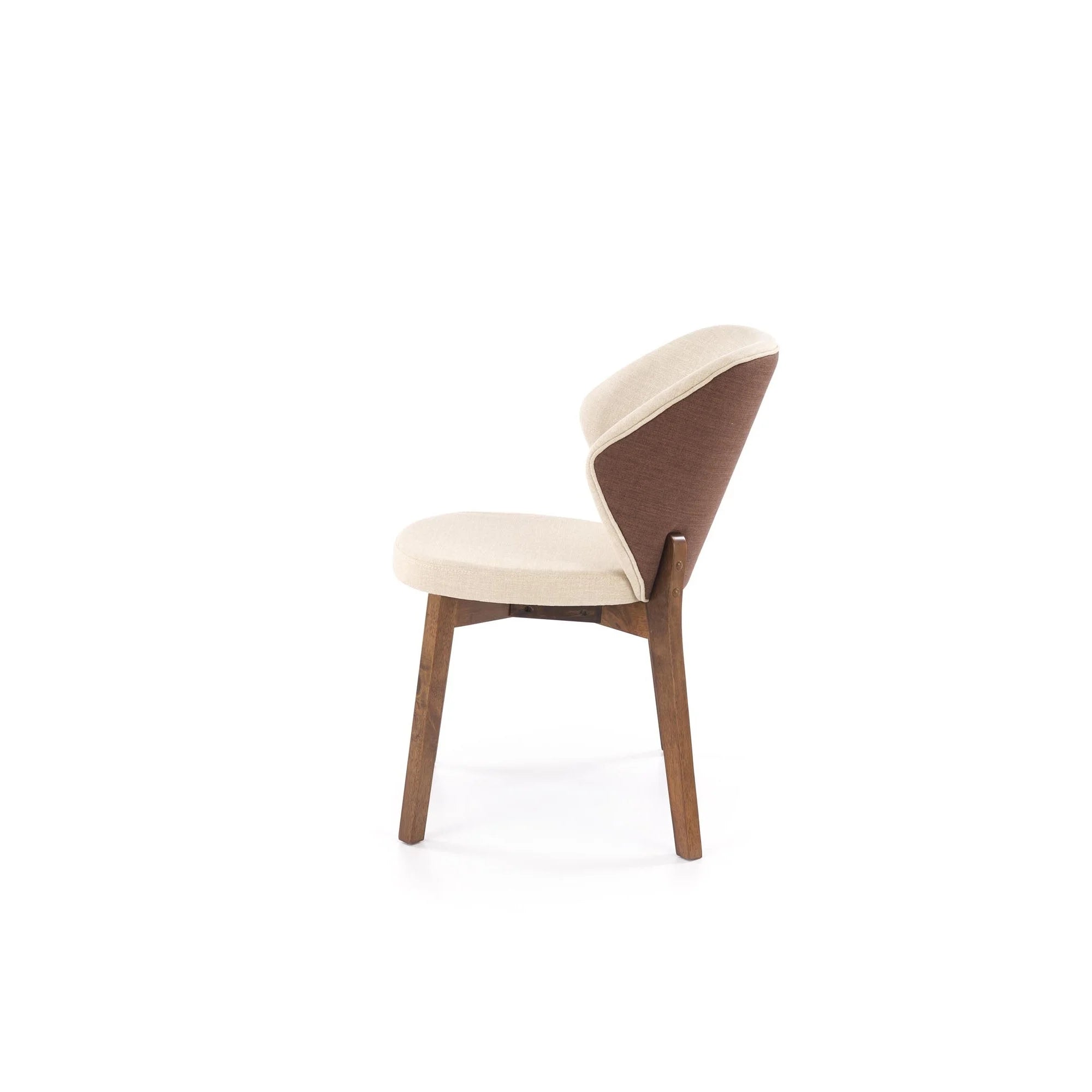 Scaun K583, bej/nuc, stofa clasica/lemn, 57x63x81 cm