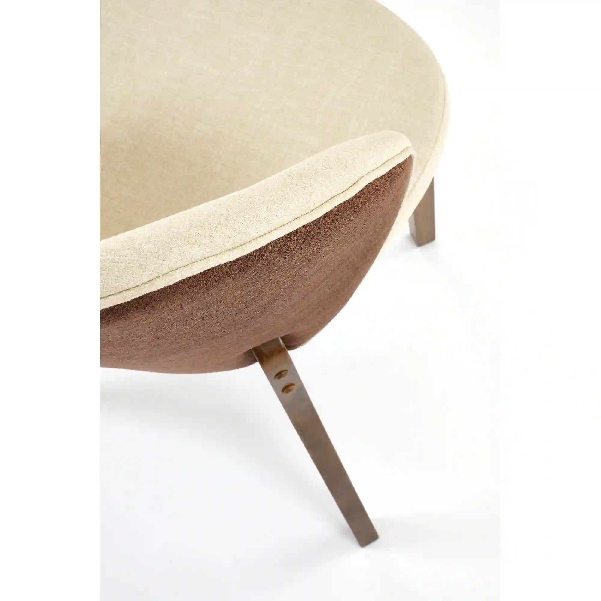 Scaun K583, bej/nuc, stofa clasica/lemn, 57x63x81 cm