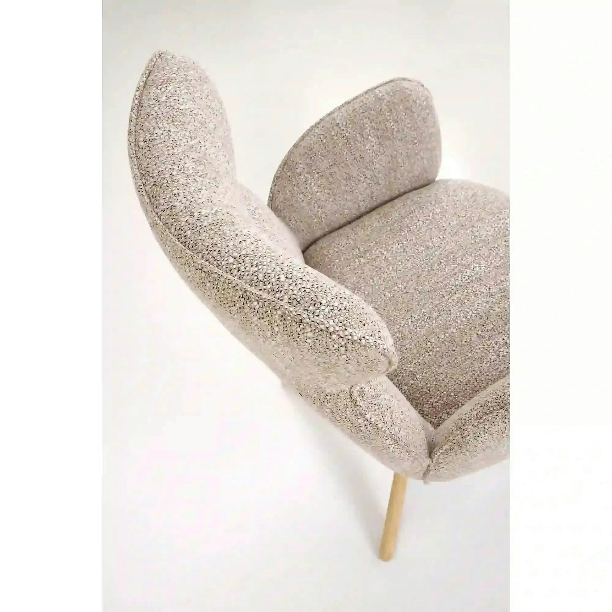 Scaun K585, bej inchis/stejar, stofa clasica/lemn, 63x64x93 cm