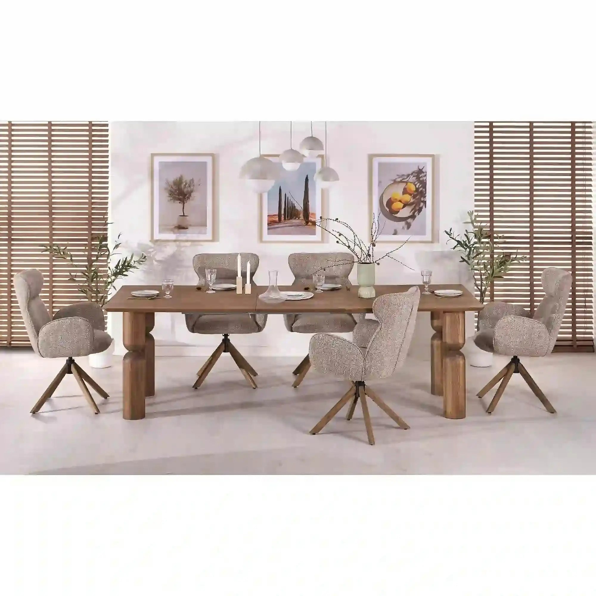 Scaun K585, bej inchis/stejar, stofa clasica/lemn, 63x64x93 cm
