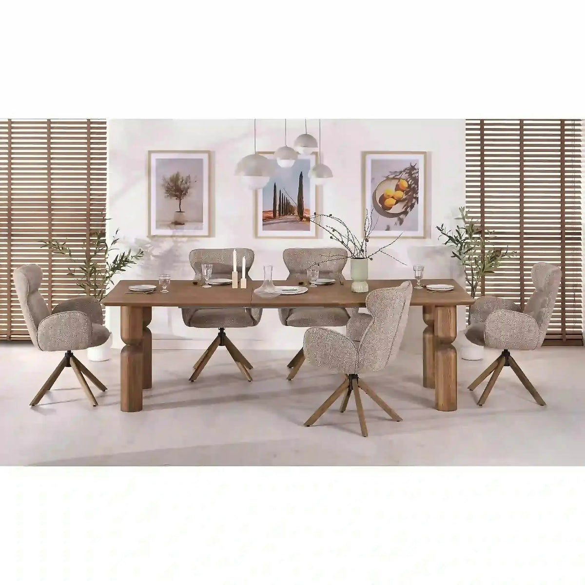 Scaun K585, bej inchis/stejar, stofa clasica/lemn, 63x64x93 cm