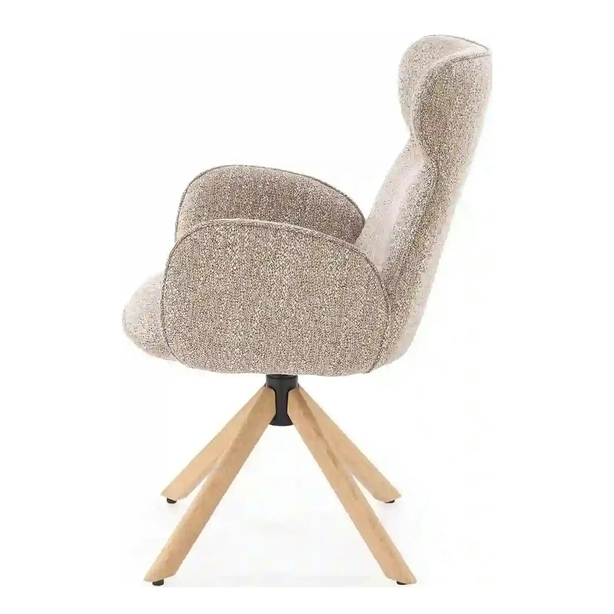 Scaun K585, bej inchis/stejar, stofa clasica/lemn, 63x64x93 cm