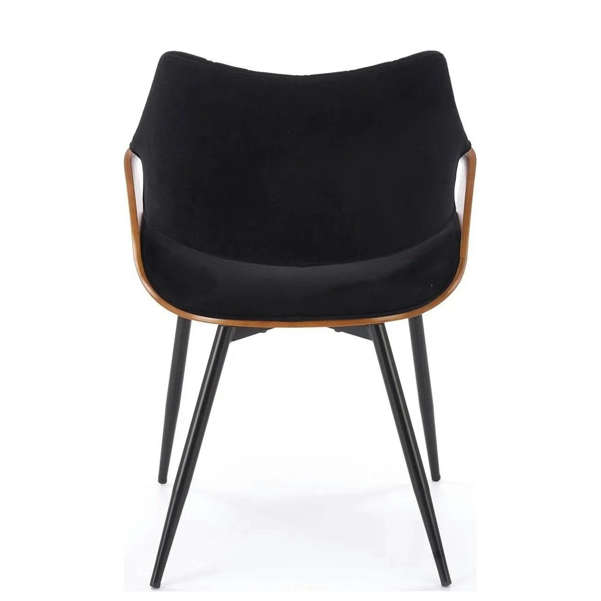 Scaun K586, negru - Bluvel 19, stofa catifelata/placaj indoit, 56x55x77 cm