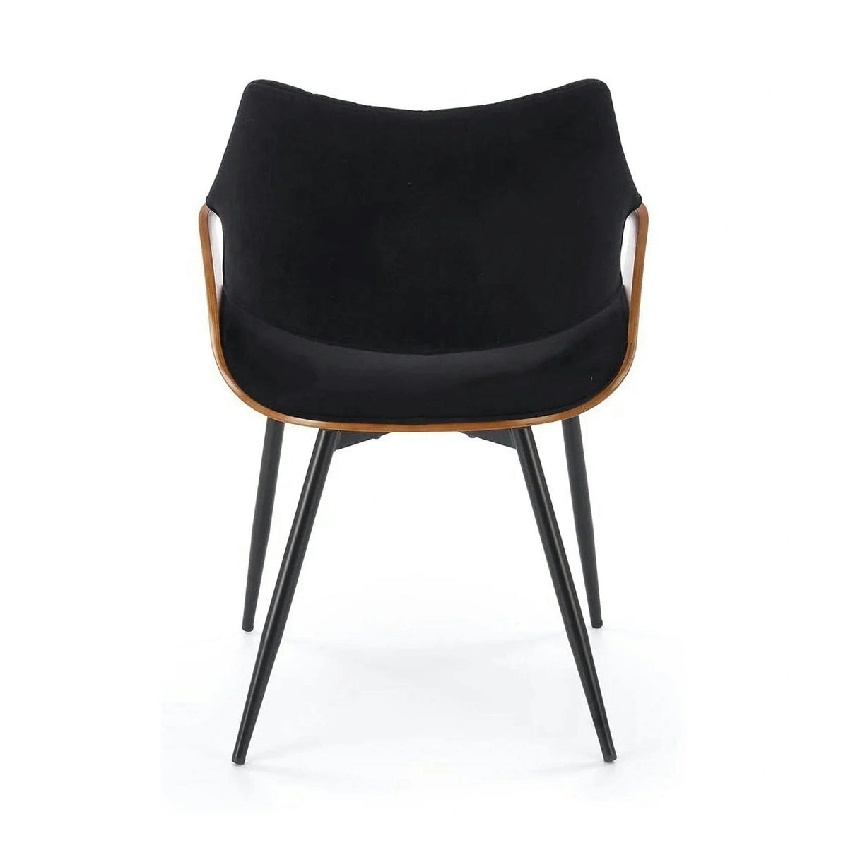 Scaun K586, negru - Bluvel 19, stofa catifelata/placaj indoit, 56x55x77 cm