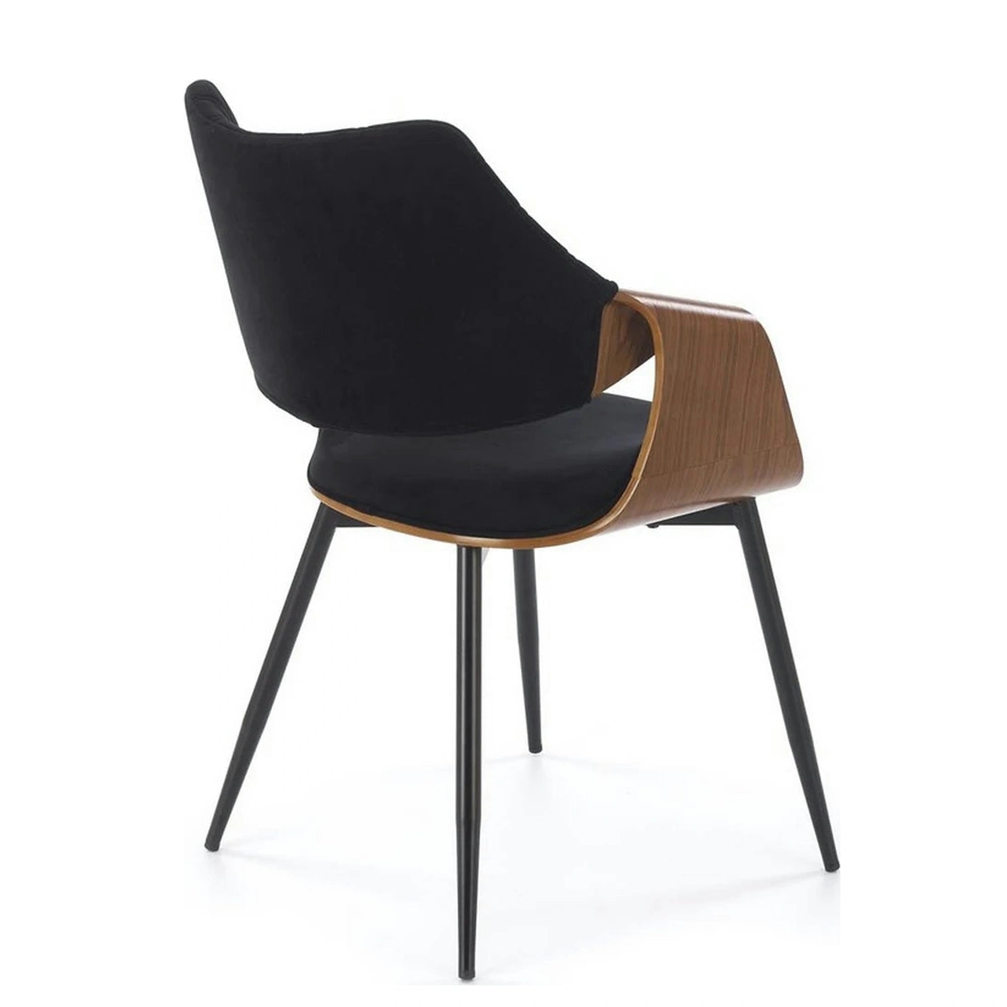Scaun K586, negru - Bluvel 19, stofa catifelata/placaj indoit, 56x55x77 cm