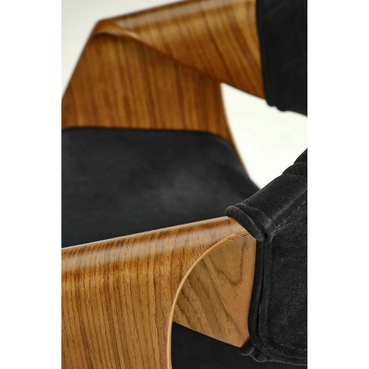 Scaun K586, negru - Bluvel 19, stofa catifelata/placaj indoit, 56x55x77 cm
