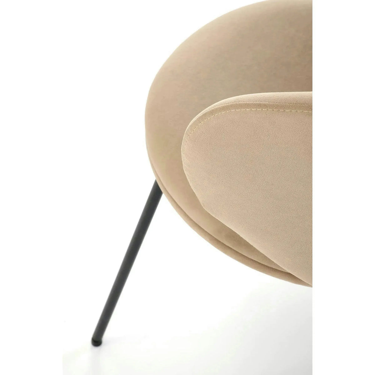 Scaun K587, bej - Mavel 38, stofa catifelata/otel, 60x58x77 cm