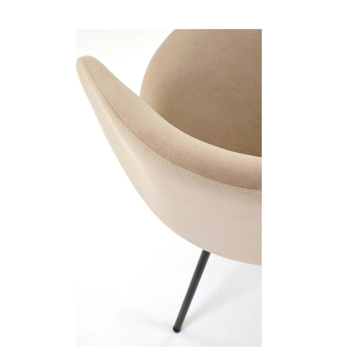 Scaun K587, bej - Mavel 38, stofa catifelata/otel, 60x58x77 cm