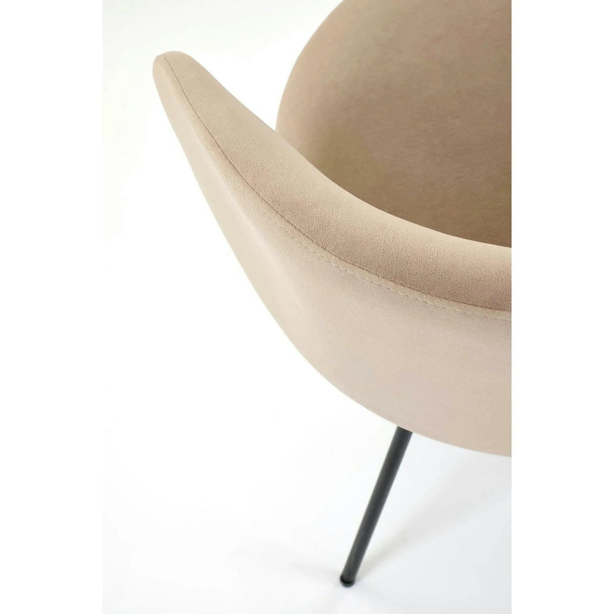 Scaun K587, bej - Mavel 38, stofa catifelata/otel, 60x58x77 cm