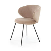 Scaun K587, bej - Mavel 38, stofa catifelata/otel, 60x58x77 cm