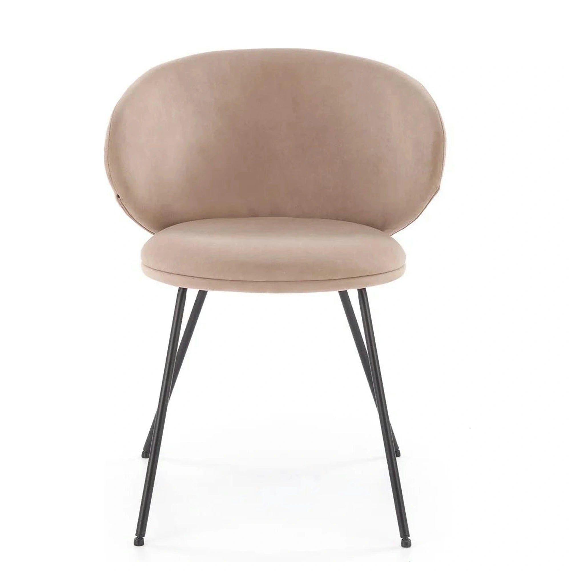 Scaun K587, bej - Mavel 38, stofa catifelata/otel, 60x58x77 cm