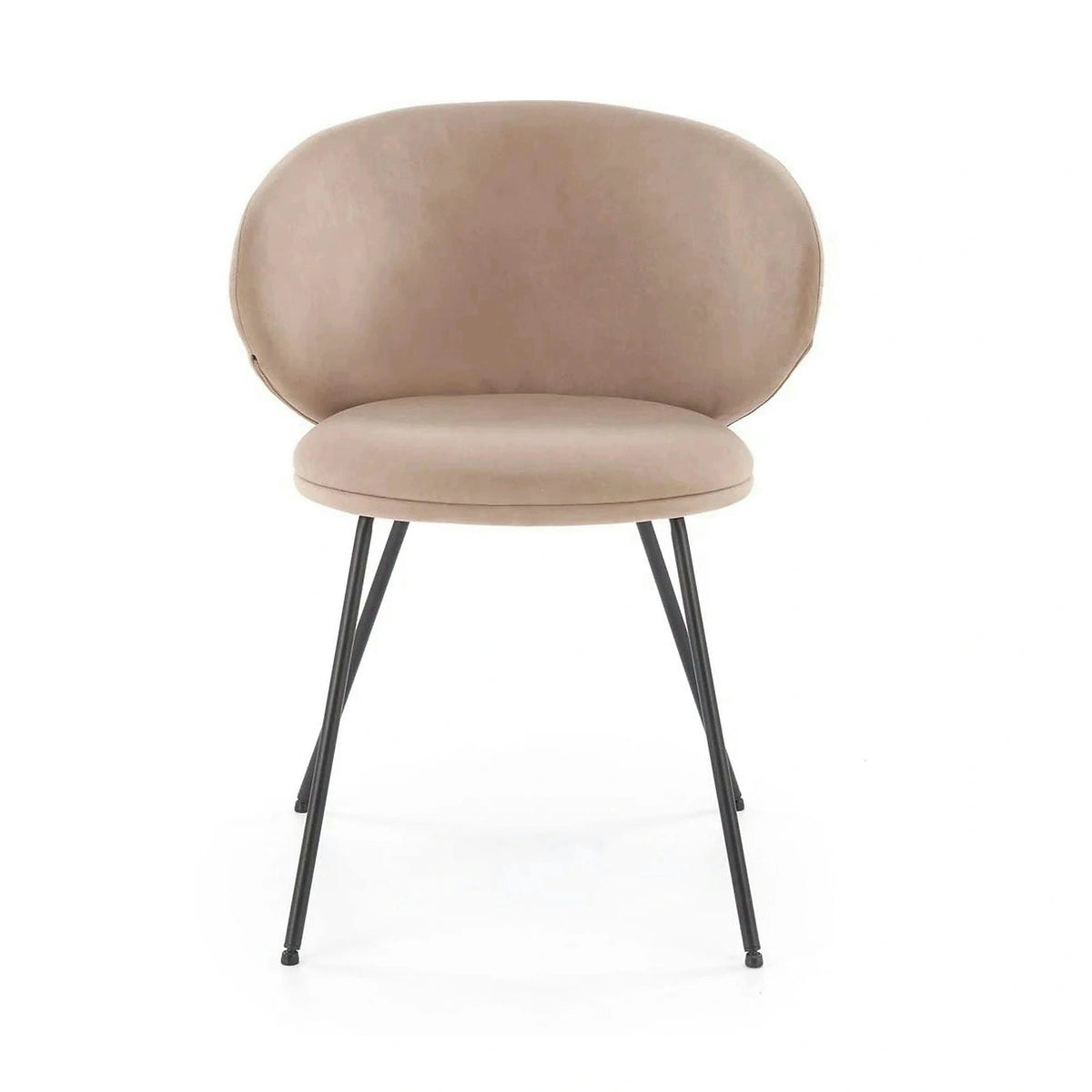 Scaun K587, bej - Mavel 38, stofa catifelata/otel, 60x58x77 cm