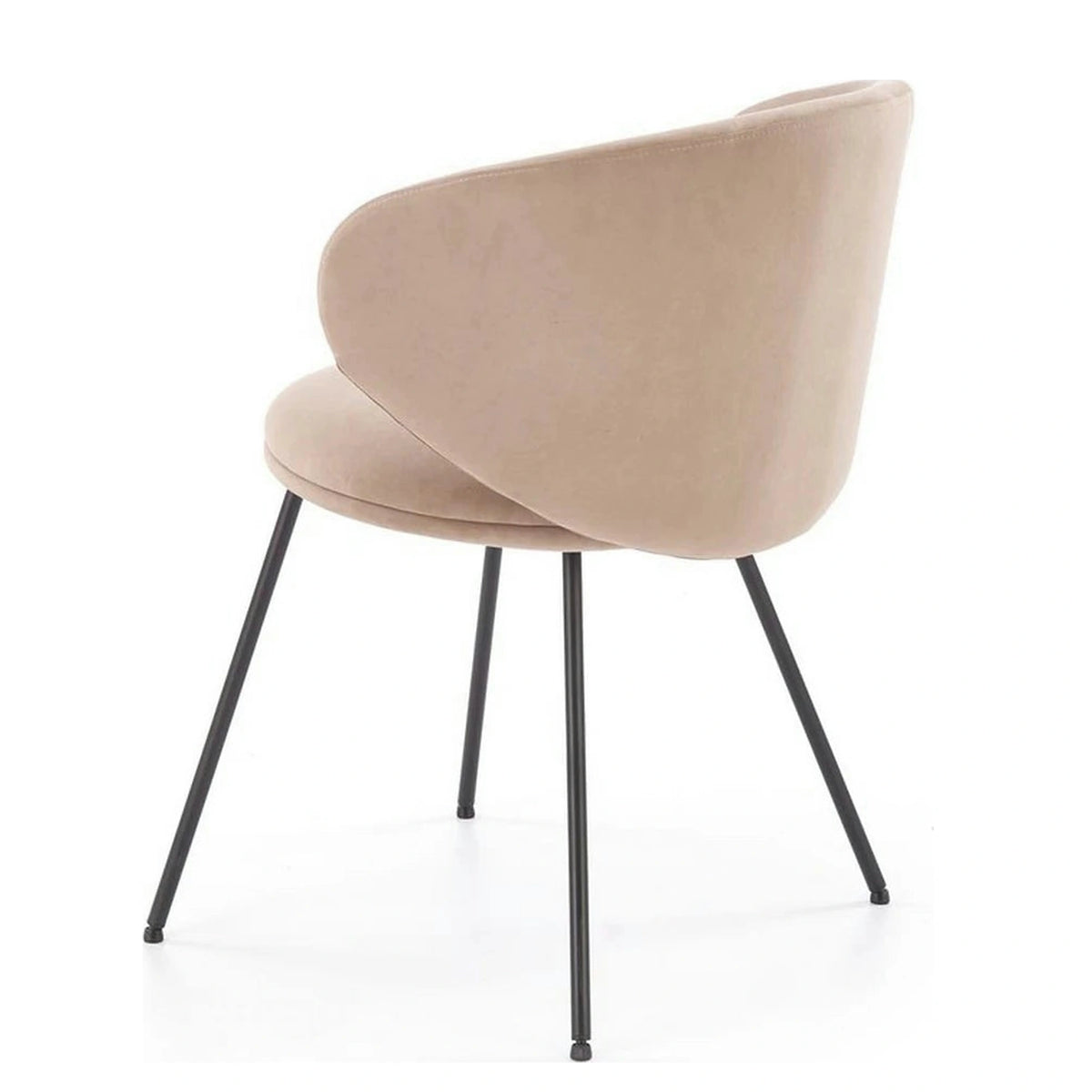 Scaun K587, bej - Mavel 38, stofa catifelata/otel, 60x58x77 cm