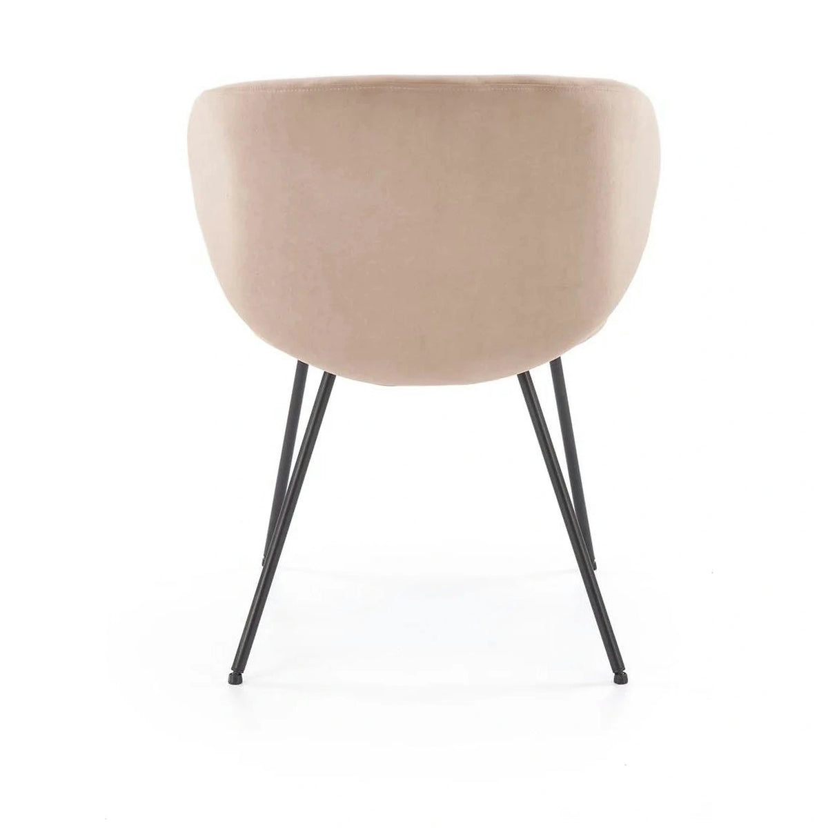 Scaun K587, bej - Mavel 38, stofa catifelata/otel, 60x58x77 cm