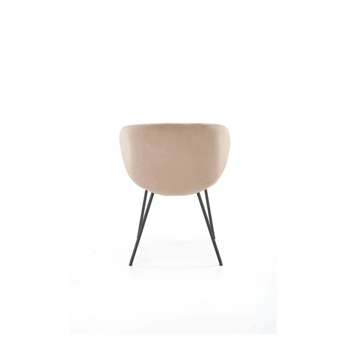 Scaun K587, bej - Mavel 38, stofa catifelata/otel, 60x58x77 cm